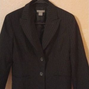 Ann Taylor Blazer Dark Blue mini stripe size 6p